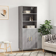 Credenza Grigio Sonoma 69,5x34x180 cm in Legno Multistrato 3189243