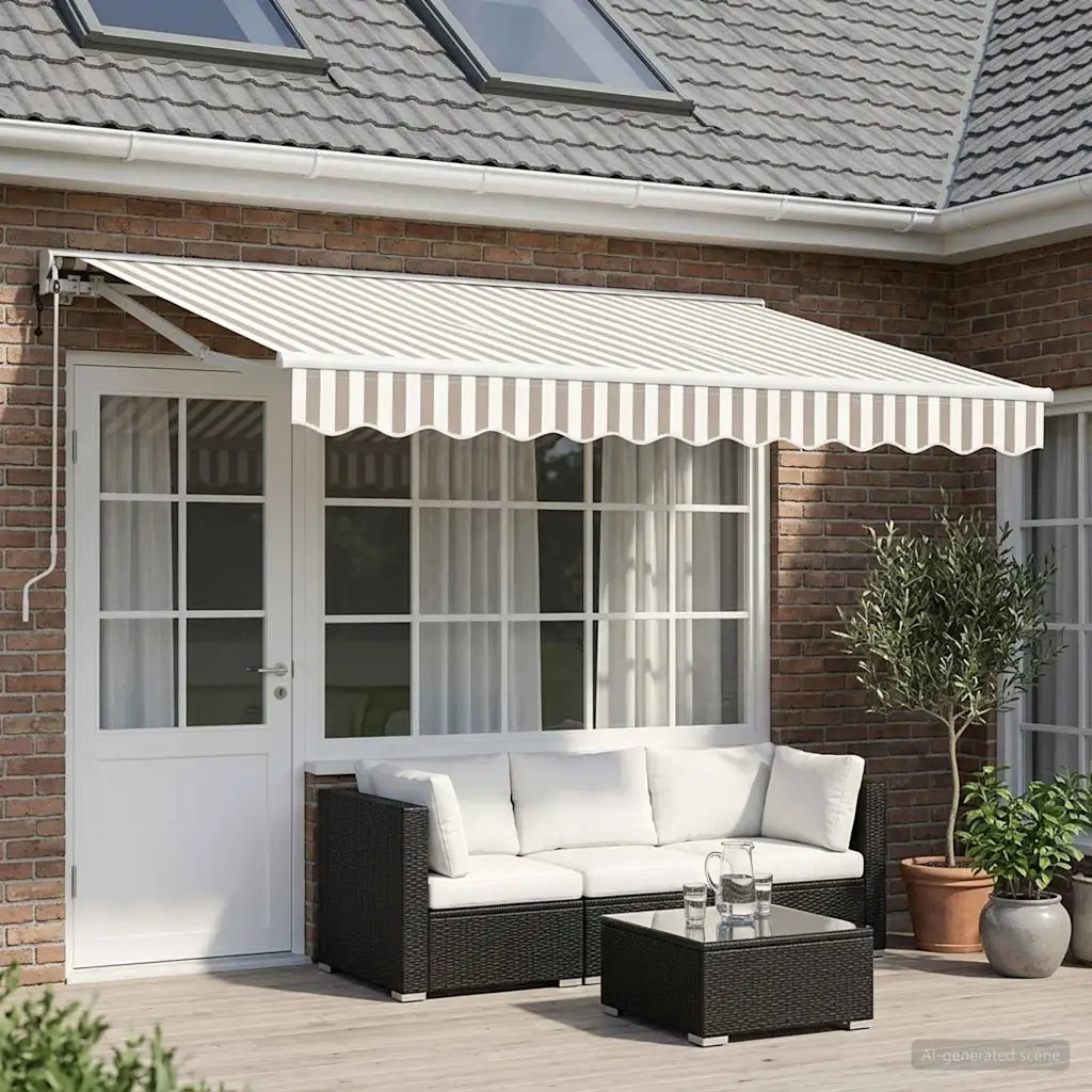 Tettuccio Elettrico Retrattile Grigio chiaro e bianco 3426303