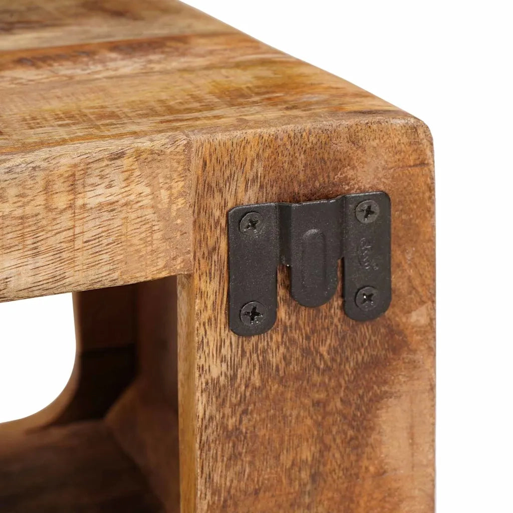 Comodino 2 pcs Marrone 45 x 30 x 24 cm Legno di mango massello 4104579