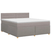Letto box spring con materasso Tortora 140 x 200 cm Tessuto 3450969
