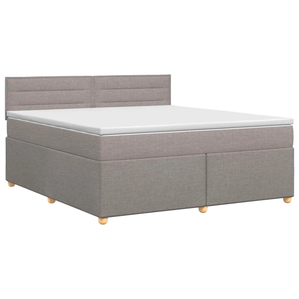 Letto box spring con materasso Tortora 140 x 200 cm Tessuto 3450969