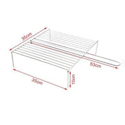 Trade Shop - Graticola A Rete Per Grigliate Barbecue 53x35x35x10cm Griglia Con Piedini 2406343 -