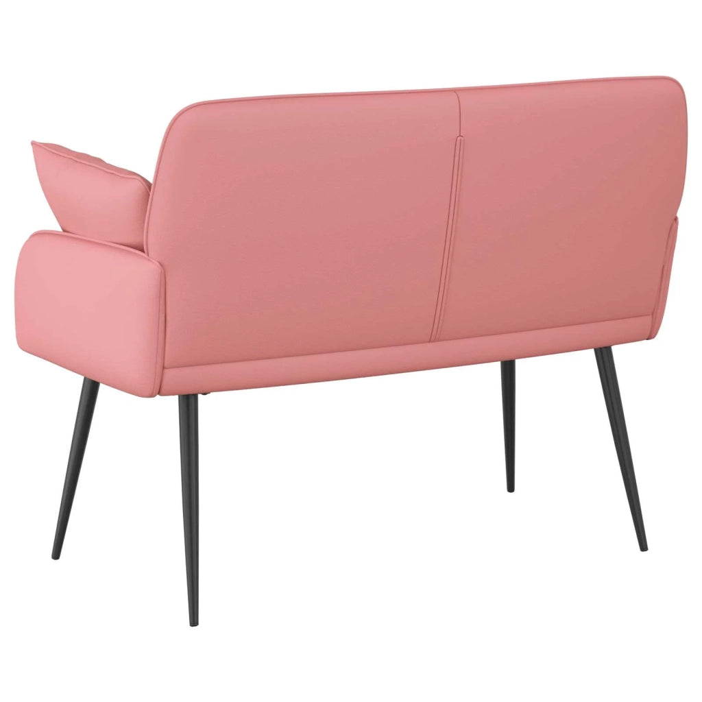 Divano a 2 posti con gambe in metallo 2 posto Rosa Similpelle 42051016