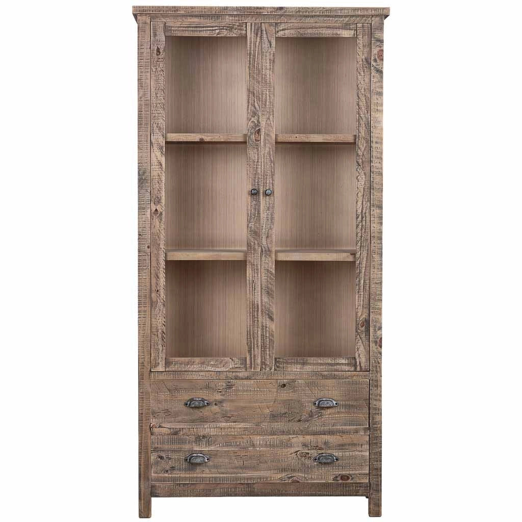 Vetrina in legno marrone 100x40x200h cm