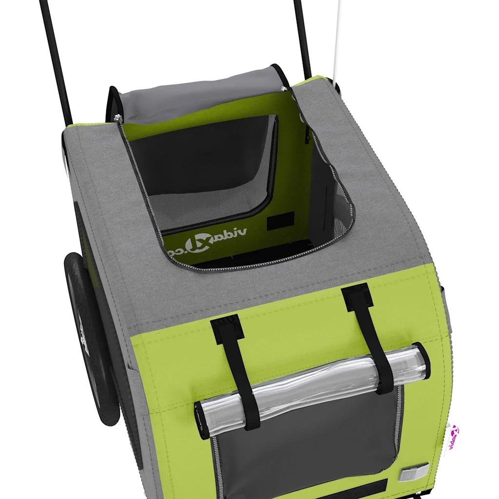 Rimorchio per bicicletta per animali domestici Verde e grigio CFW3185480