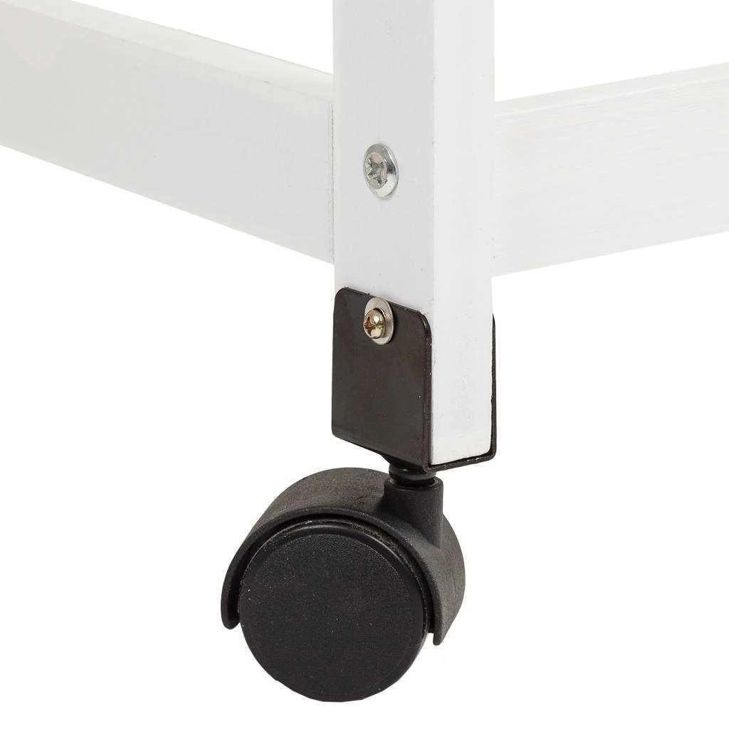 Kit carrello in legno bianco 47x37x76 cm