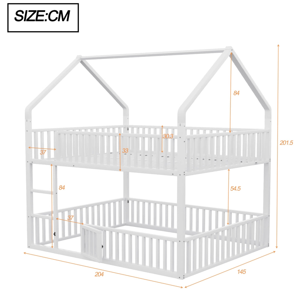 Letto a castello funzione casa metallo 140x200 cm
