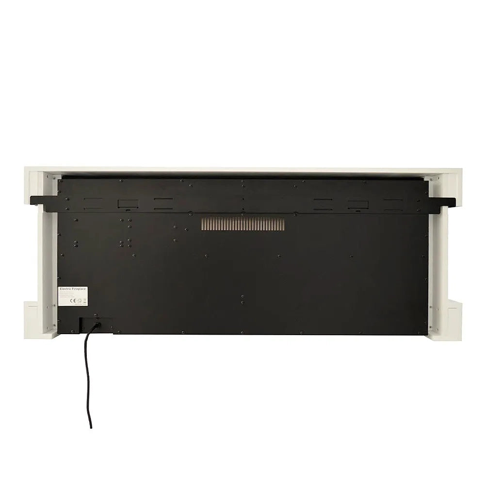 Caminetto elettrico ALARO BIANCO TEMPO STYLE con cornice di legno effetto fuoco 3 colorazioni 750 - 1.500 W