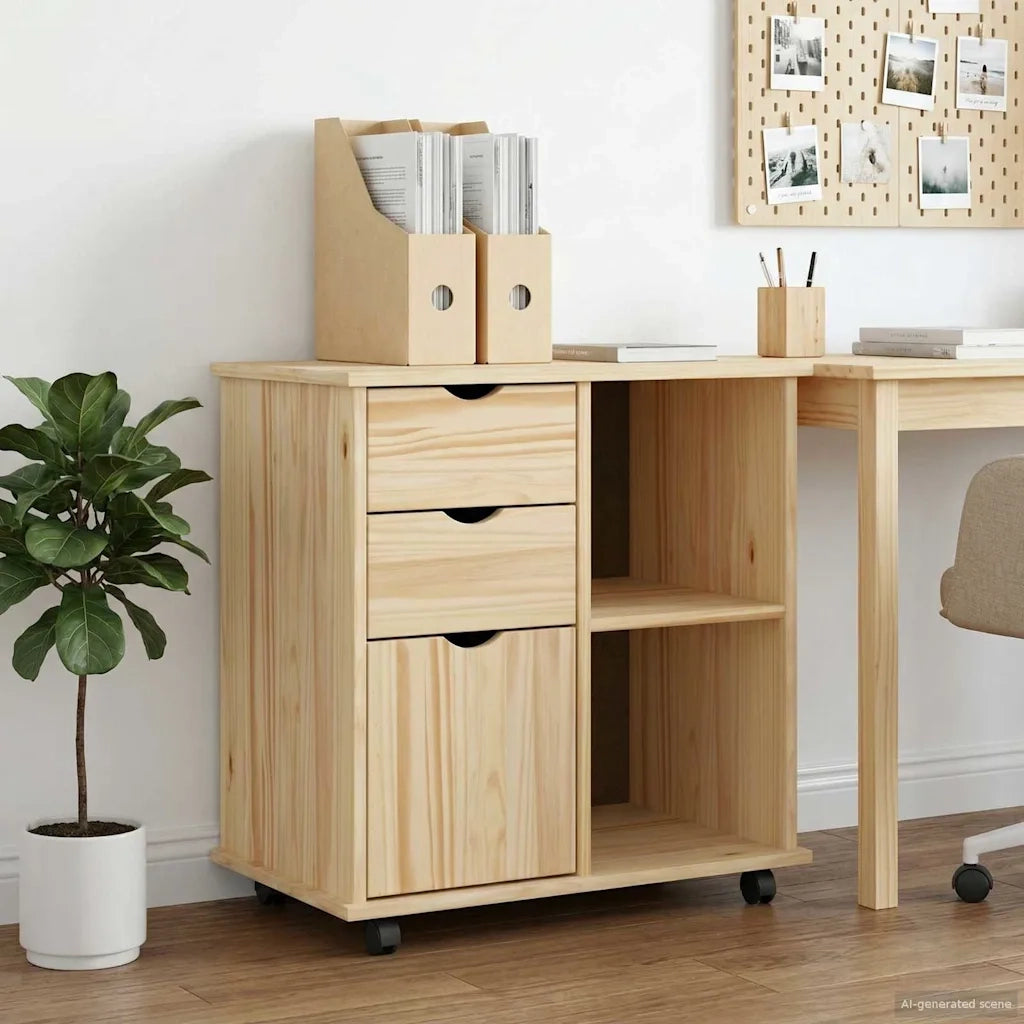 Mobile con Ruote con ruota Marrone 63,5 x 39 x 65,5 cm