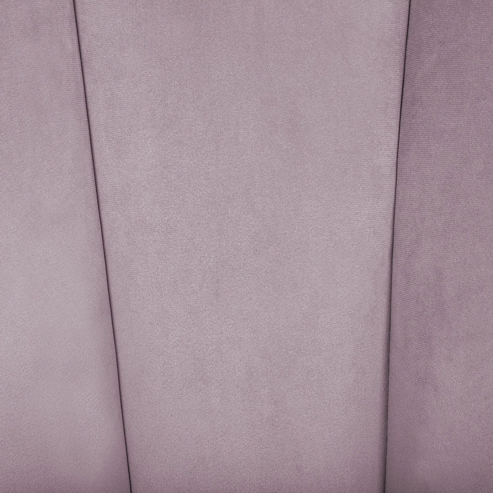 Poltrona con rivestimento in tessuto di velluto rosa Glam Shell Back  Chair