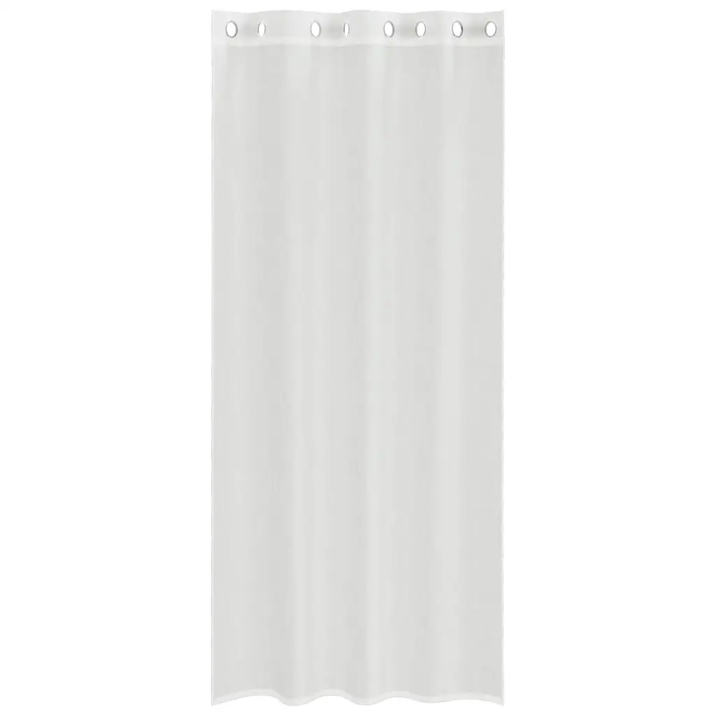 Tende in Voile con Occhielli 2 pz Bianco