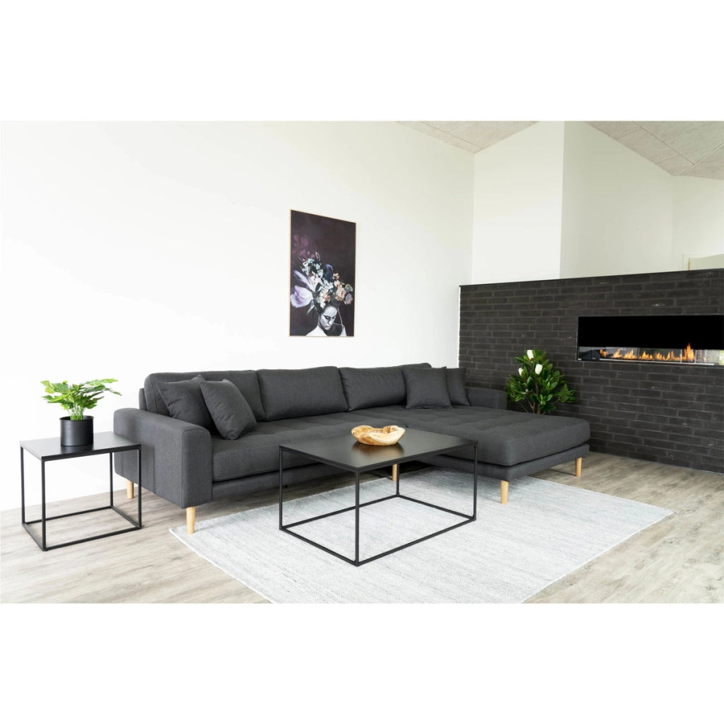 Tavolino Vita, Nero, Metallo, 60x90x45 cm