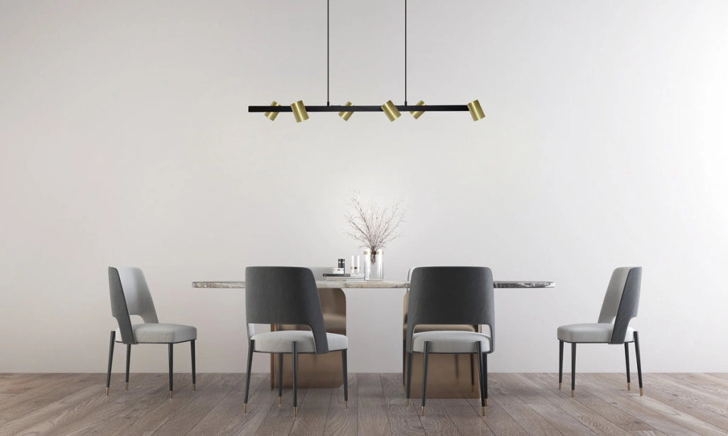 Lampada a sospensione Snow 6xGU10 oro/nero Light Prestige