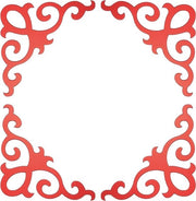 Decorativi Spessori per Parete per Camera da Letto e Casa - Set di 8 Pannelli con Specchio in Rosso Rubino - Decorativi Adesivi Acrilici con Cavi - 10 x 10 cm