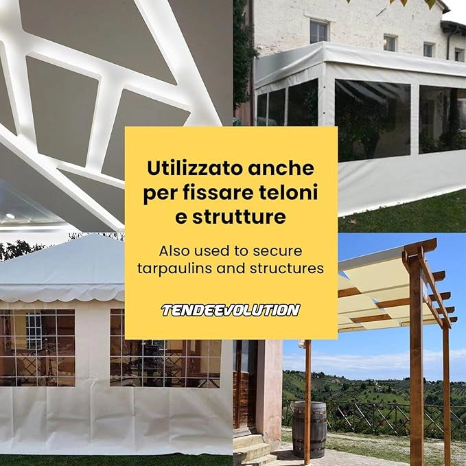 Peso Piatto in Alluminio Bianco per Tende - Lunghezza barra 100cm, 3cm Largo, 2mm Spessore - Profilo per Binari, Strip LED, Teloni PVC