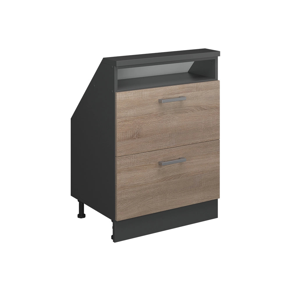 Mobile sottotetto Rion Sonoma/Antracite con 2 cassetti Vicco