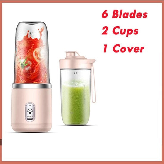 Blender portatile per milkshake e smoothie con funzione di ricarica USB - Stile principale di immagine - Rosa
