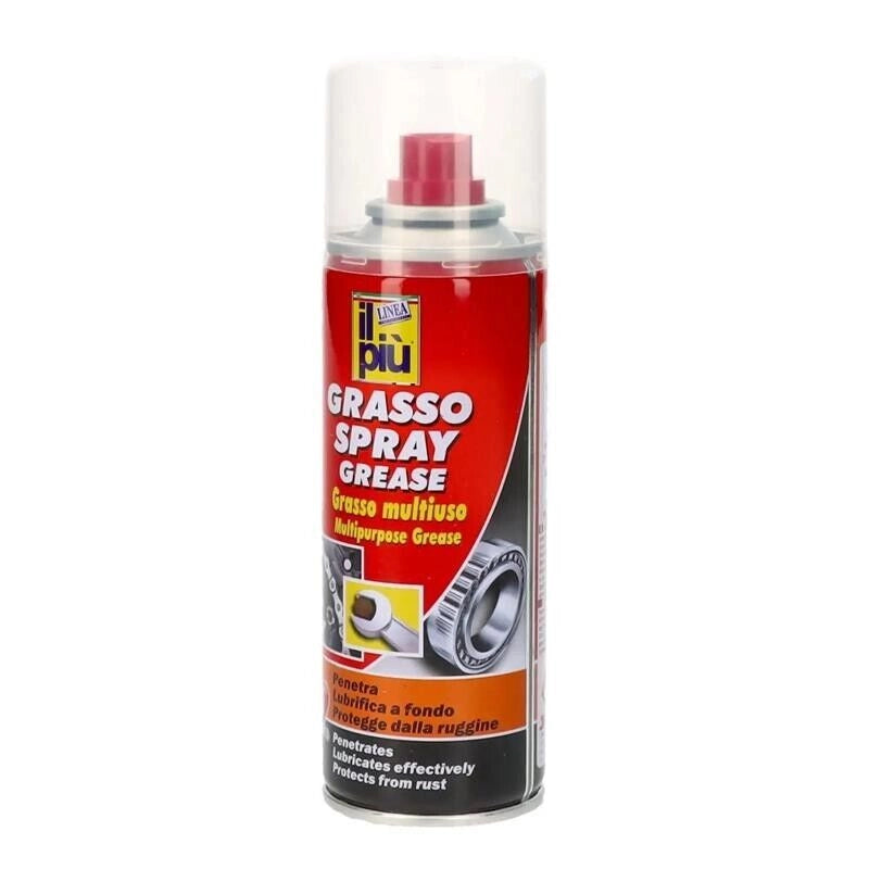 GRASSO SPRAY LUBRIFICANTE MULTIUSO CHE PENETRA PURIFICA A FONDO E PROTEGGE DALLA RUGGINE 200 ML