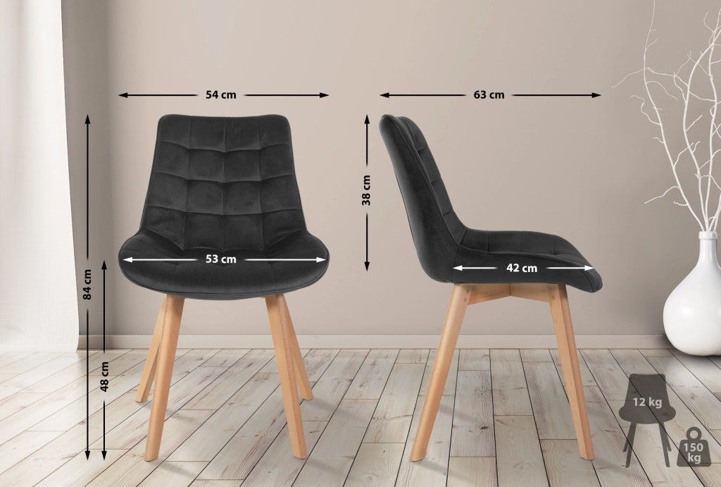 2er Set Stьhle Brook Samt