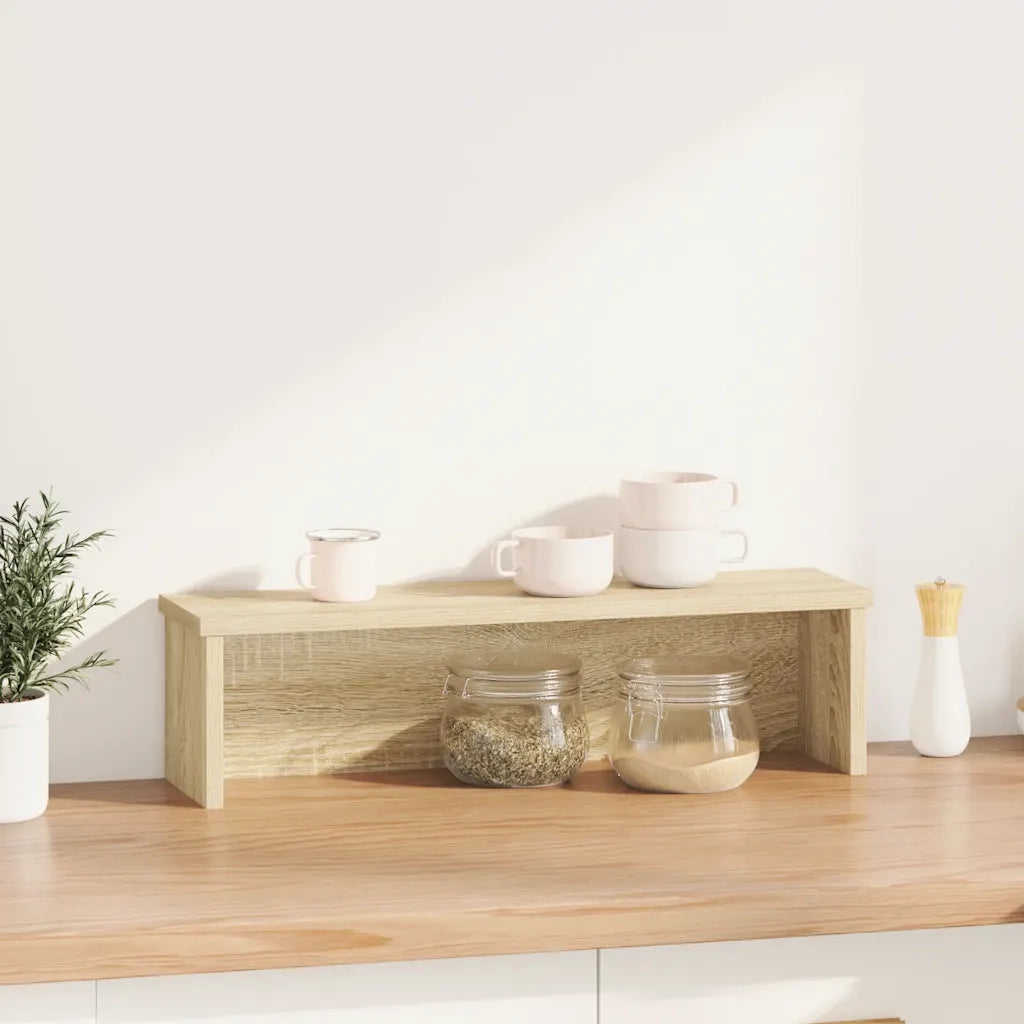 Mensola da cucina-Scaffale da Cucina Impilabile Rovere Sonoma 60x15x16 cm