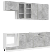 Unità Cucina LYON 8 pcs Grigio Cemento Legno ingegnerizzato 3438206