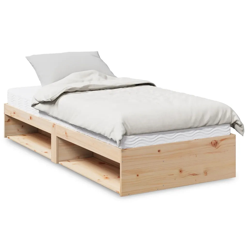 Dormeuse con Materasso-Divano Letto 90x190 cm in Legno Massello di Pino
