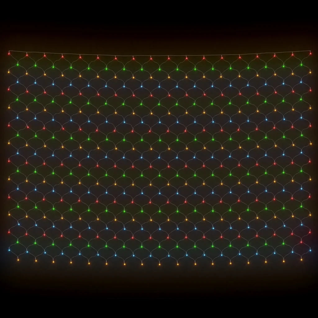 Luci di Natale a Rete Colorate 3x3m 306 LED Interni Esterni 328781