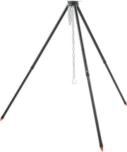 Stativo da Campeggio per Attività All'Aperto e BBQ - Griglia da Campeggio con Supporto Regolabile e Tasca di Riposo - Stand per Cucina da Campeggio in Acciaio Inossidabile - Accessorio da Cucina per Viaggi e Campeggio - Sostenibile e Pratico