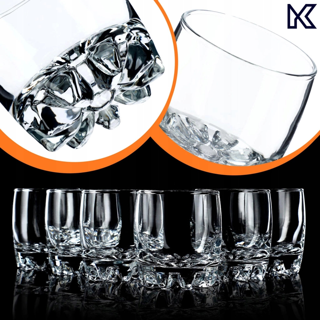 Bicchieri KADAX per bevande, whisky, succhi di frutta, set da 6 bicchieri, 300 ml