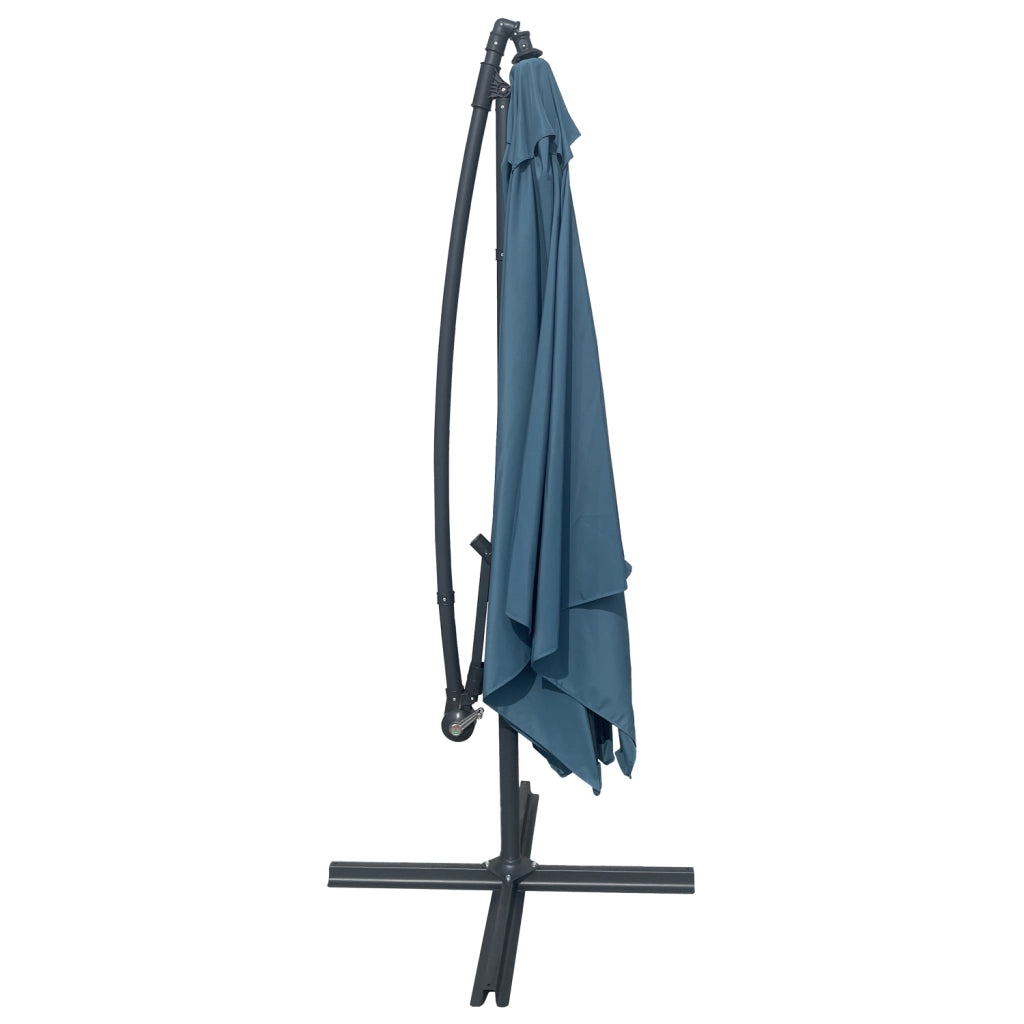 Ombrello offset MOLOKAI quadrato 2,7x2,7m blu grigio + copertura