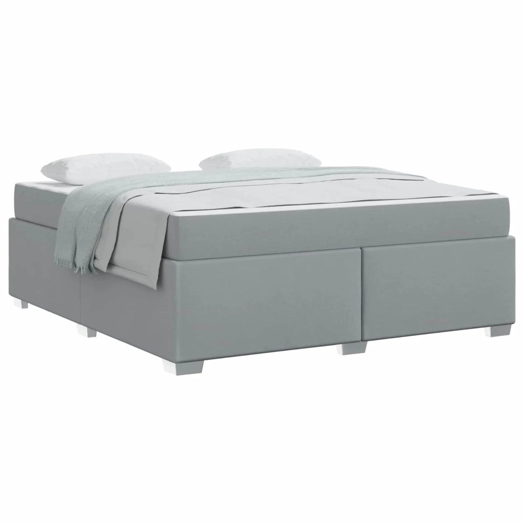 Struttura del letto Grigio chiaro 180 x 200 cm Tessuto