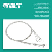 Derailleur Kabel 10 pezzi - Cavo di cambio - Cavo interno - Cavo di cambio per route - Accessorio per bicicletta - Materiale duraturo