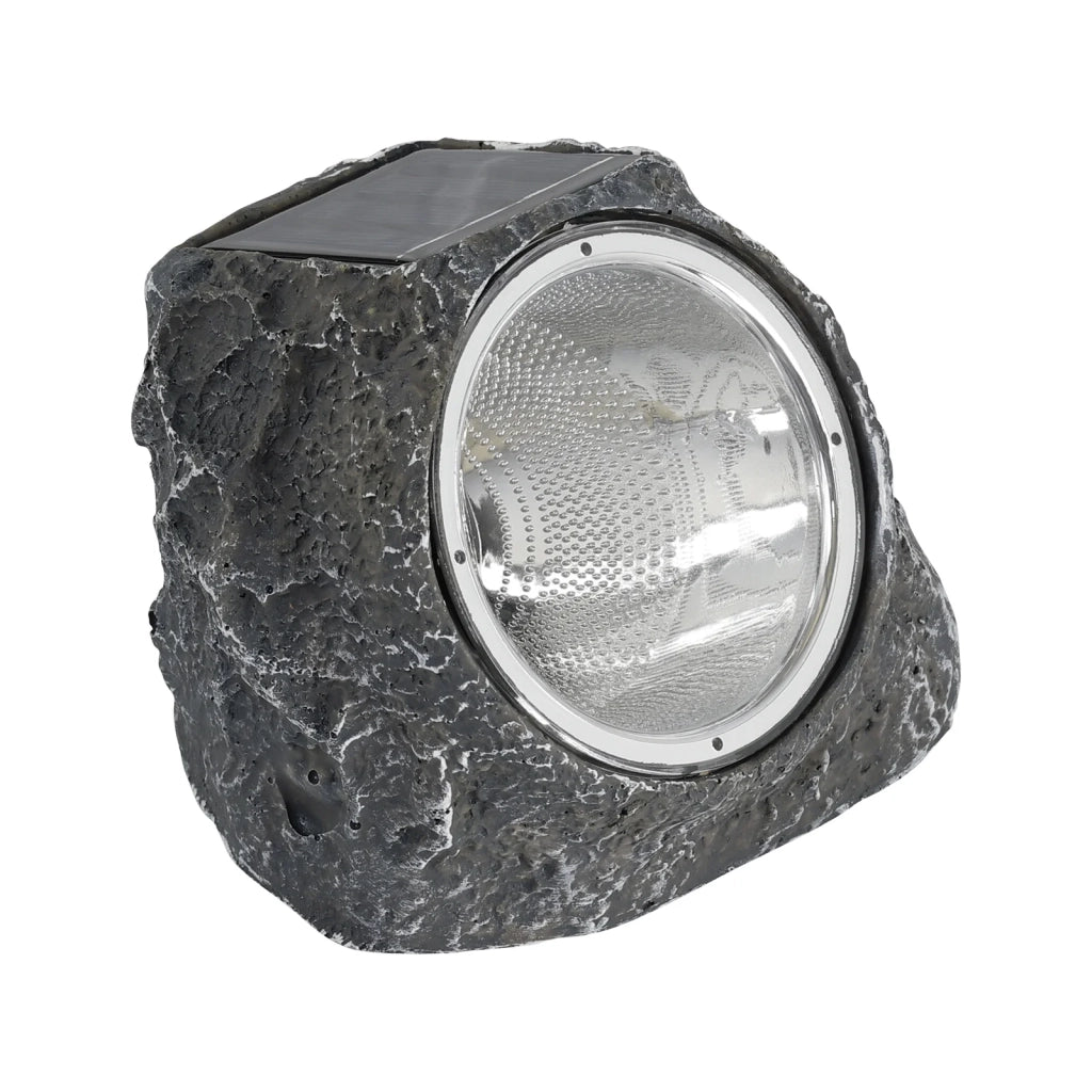 Set 3 Lampade Solari Esterno Stazzone Plastica Grigia 4 Luci Led 0,6W Ip44