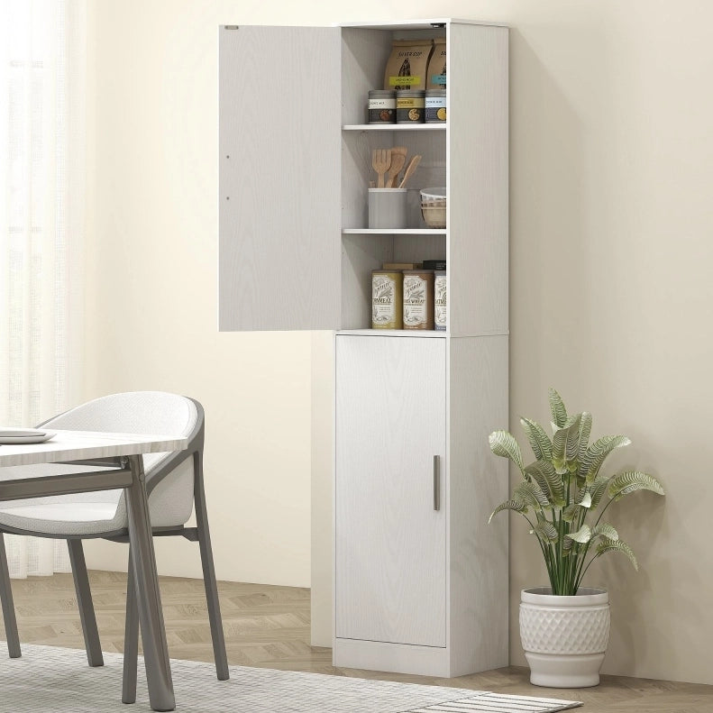 Colonna bagno stretta con 2 ante e ripiani regolabili