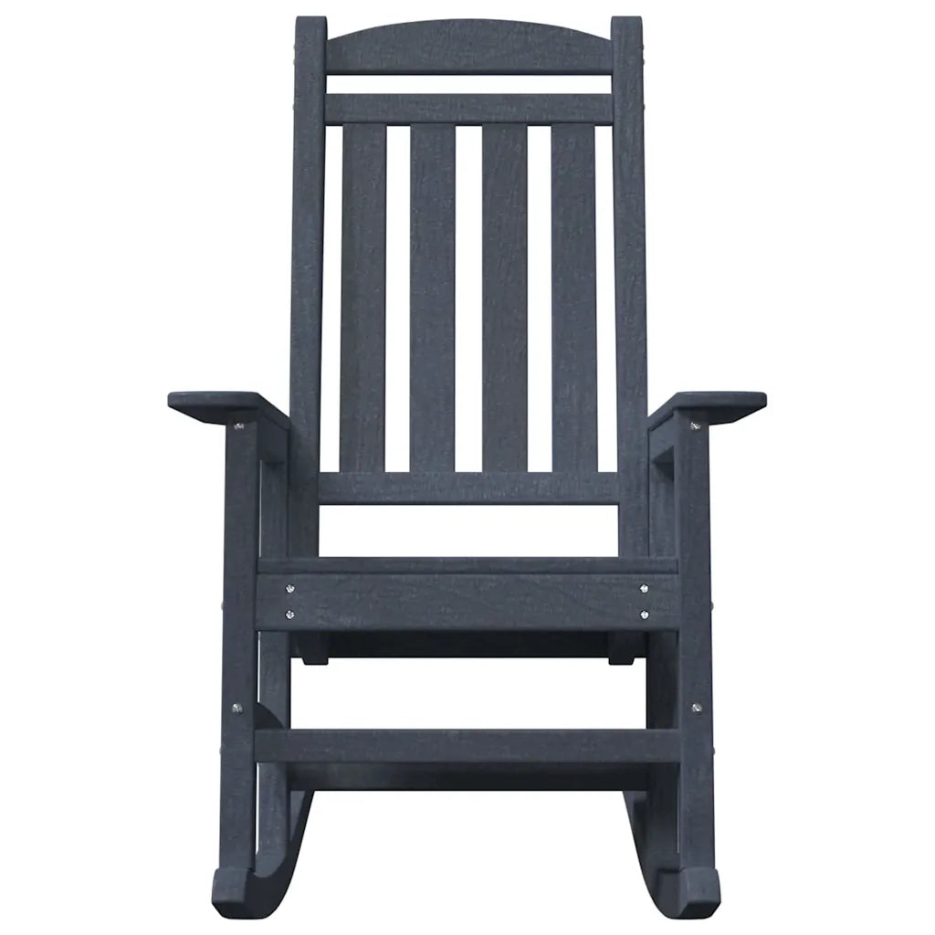 Sedia a dondolo da Giardino | Sedie da Esterno Blu navy 92 x 70 x 108cm HDPE