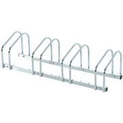 Portabiciclette per 4 Biciclette ¨C zephmum ¨C Argento 110x33x27 cm