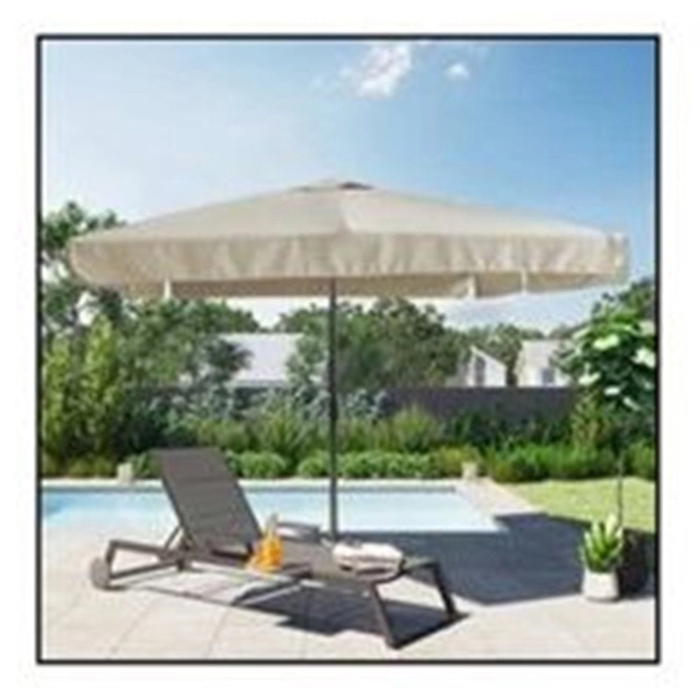Trade Shop - Ombrellone Da Giardino Esterno Balcone Terrazzo Beige 3x2 Mt Con Manovella 223221 -