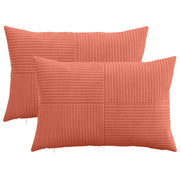 Federa 2 pcs ALMELO Rosso Arancio 50 x 75 cm corduroy 915117
