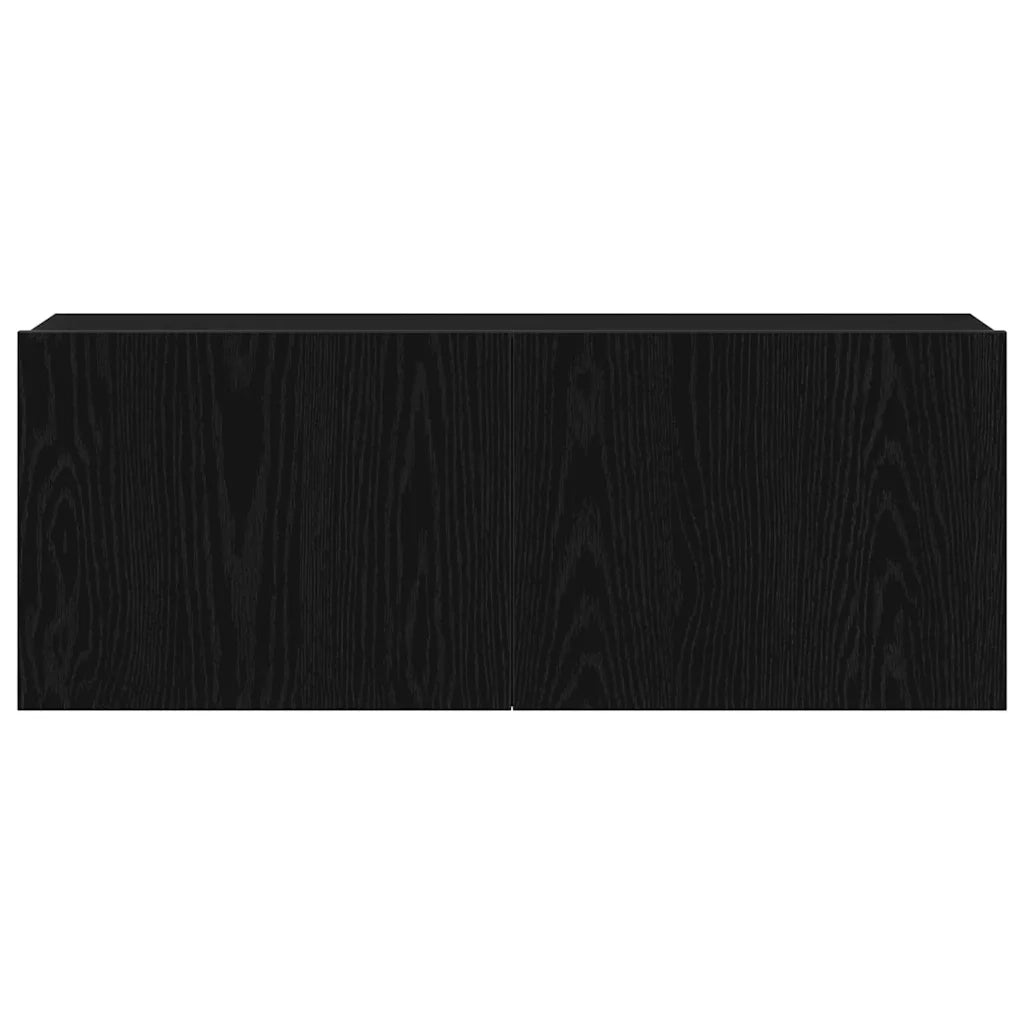 Mobile TV Rovere Nero 80 x 30 x 30 cm Legno multistrato 862486