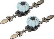 Pompe di Cottura in Ceramica a forma di Melone per Cassetta Cucina, 2 pezzi, per Cassetta Cucina, Dresser - Blu