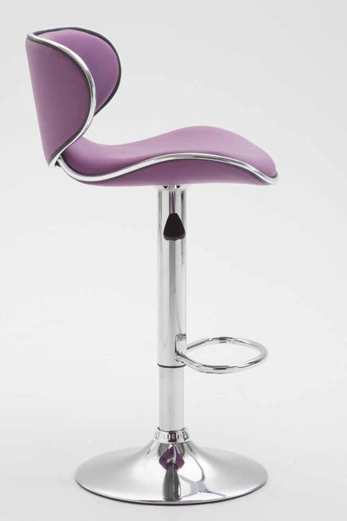 Set 2x Sgabelli LAS VEGAS V2 in similpelle viola,cromo