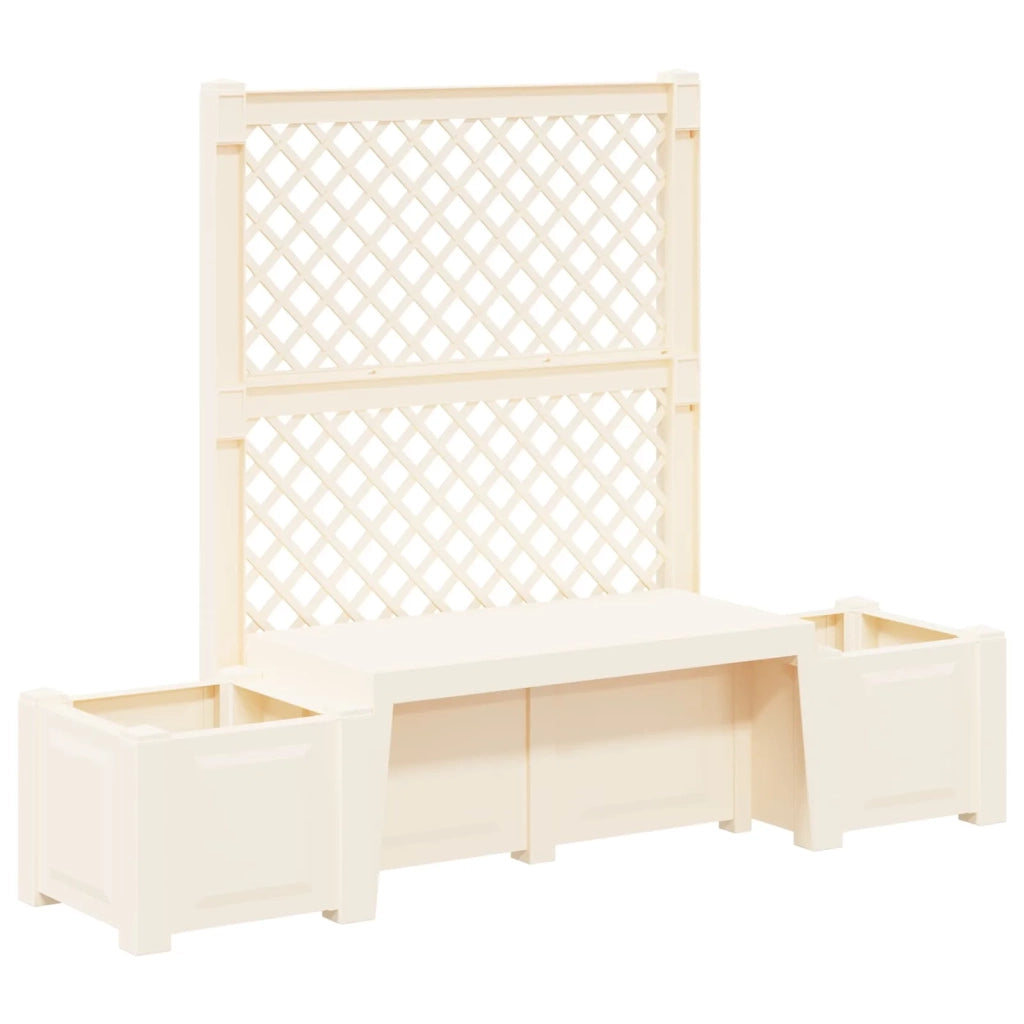 Panchina da Giardino Kopenhagen Bianco 173 x 49 x 135,5 cm PP 42041746