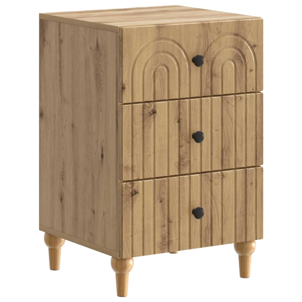 Comodino | Armadio da Notte | Mobiletto da notte Rovere Artigianale 43x 41 x 66,5 cm