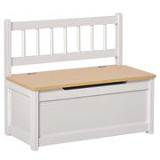 Cassa per Giocattoli con Seduta ¨C zephmum ¨C Bianco 60x30x50 cm