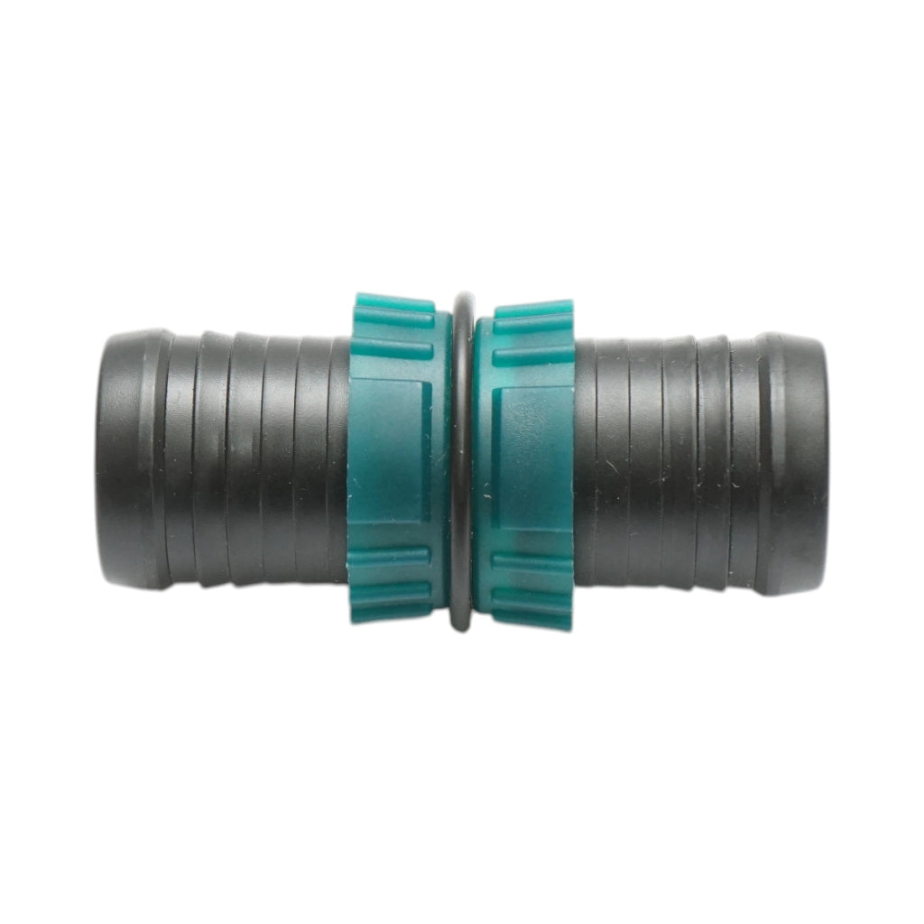 Connettore per tubo gocciolatore con anello 25x25mm per sistemi di irrigazione