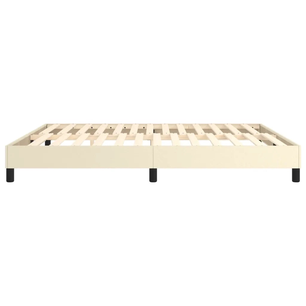 Struttura Letto a Rete a Molle-Giroletto Crema 180x200 cm in Similpelle 960654