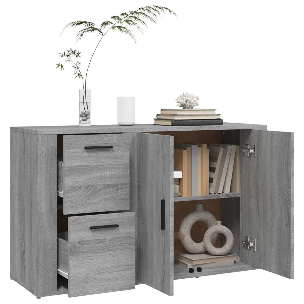 Credenza-Buffet-Armadio da cucina Grigio Sonoma 100x33x59,5 cm in Legno Multistrato