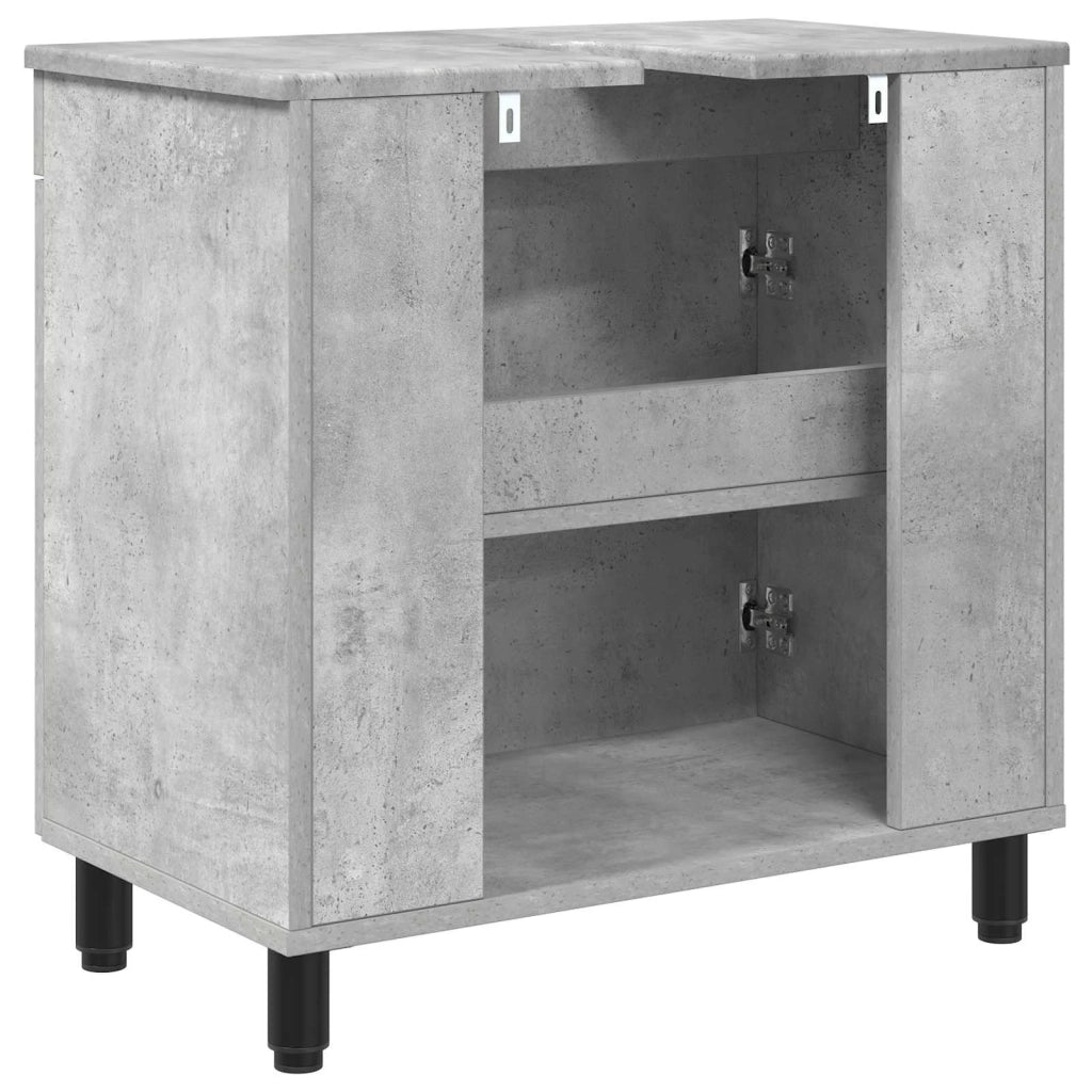 Mobiletto da bagno Grigio Cemento 60 x 35 x 60 cm