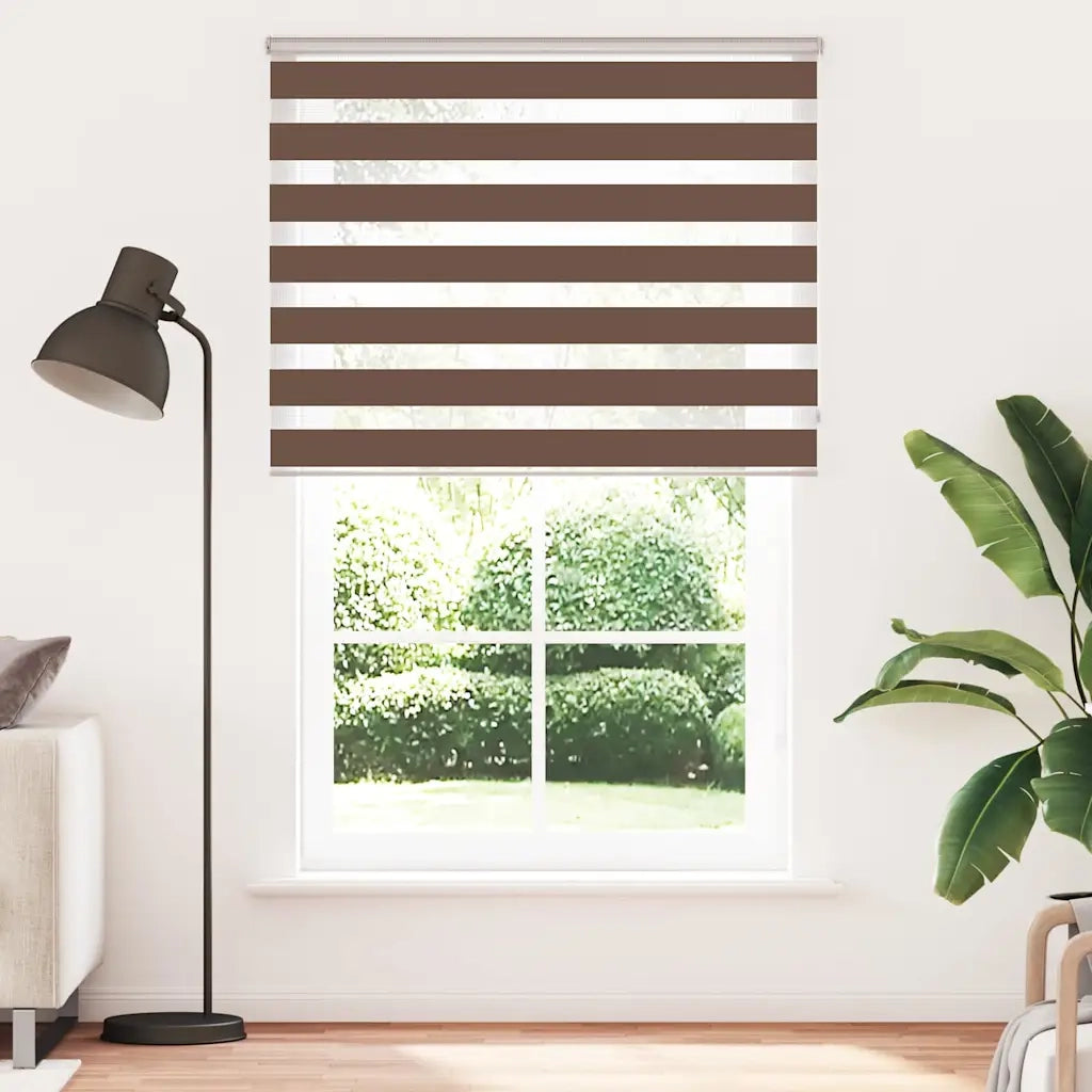 vidaXL Tenda a Rullo Zebra Larghezza Tessuto 135,9 cm Poliestere