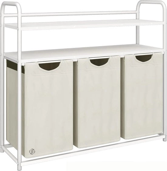 Cestino per la Lavanderia 3 Cestelli - Risciacquatore di Abbigliamento - Cestino per la Lavanderia a 3 Cestelli - Organizzatore per Abbigliamento - Cestino per la Lavanderia - Cassetto per la Lavanderia